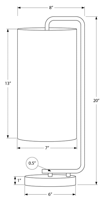 20\" Gold with Marble Base Table Lamp