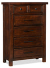 Sonoma Bedroom Chest of Drawers, 6-Drawer, 38\"W x 54\"H - Mango Brown