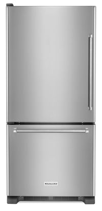 KitchenAid 19 Cu. Ft. Bottom-Mount Refrigerator with Left Door Swing - KRBL109ESS