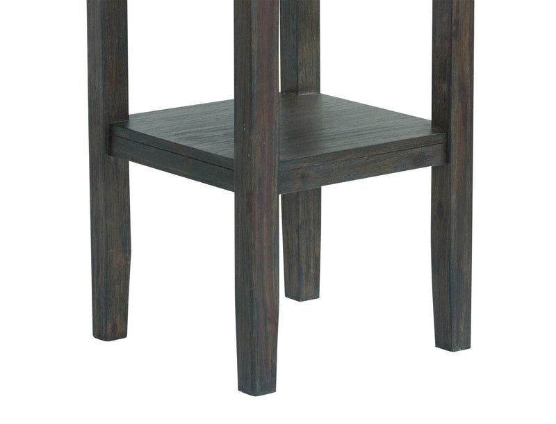 Tribeca Counter-Height Table, Pedestal Base, 40\"W Square - Grey/Brown