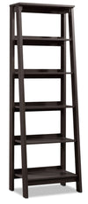 Stockbridge 23.54\" 5-Shelf Open Bookcase - Dark Brown