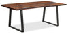 Bowery Dining Table, Sheesham Wood, Metal, Trapizoid Base, 80\"W - Brown