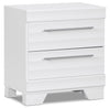 Olivia Bedside 2-Drawer Nightstand, 23.5\"W x 25.2\"H, Made in Canada - White