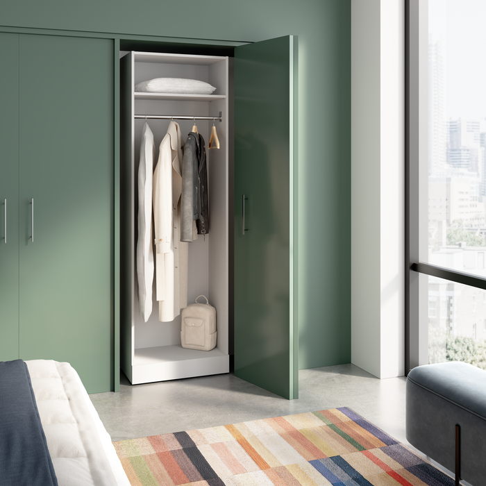 Bestar Florence 25\" Modular Hanging Closet System with Shelf - White