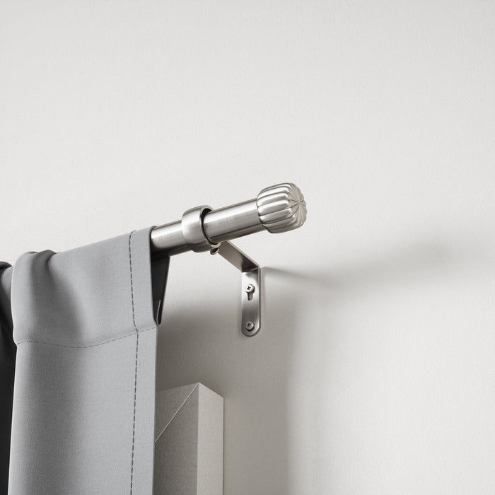 Umbra Cleo Nickel Steel Expandable 1\" Curtain Rod - 66\"-120\" 