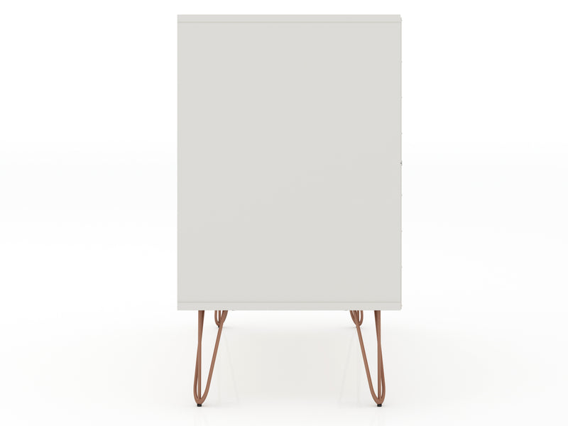 Manhattan Comfort Rockefeller Mid-Century Modern Dresser with 3-Drawers - Off White