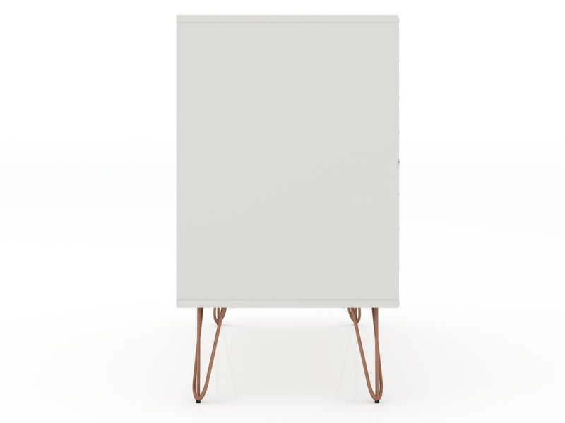 Manhattan Comfort Rockefeller Mid-Century Modern Dresser with 3-Drawers - Off White