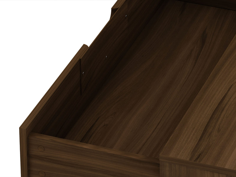 Manhattan Comfort Rockefeller Mid-Century Modern Dresser with 3-Drawers - Brown