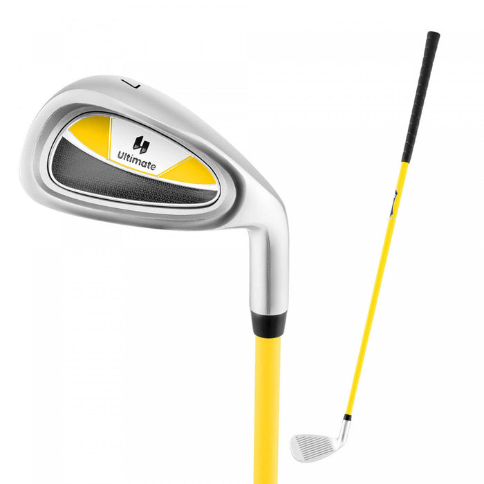 Ultimate Junior #7 Iron For Kids With Fiberglass Shaft & Headcover Junior Practice Golf Club Yellow