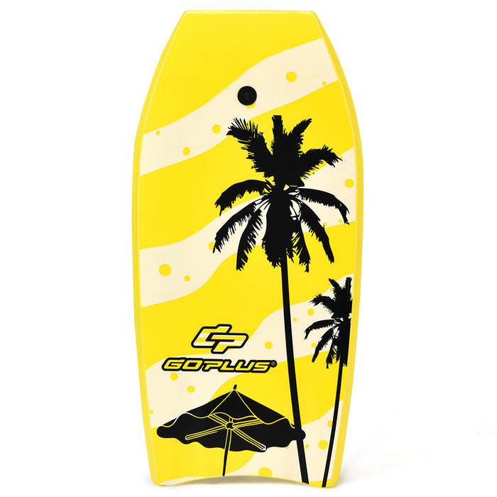 Goplus 41'' Lightweight Super Bodyboard Surfing W/leash Ixpe Deck Eps Core Boarding