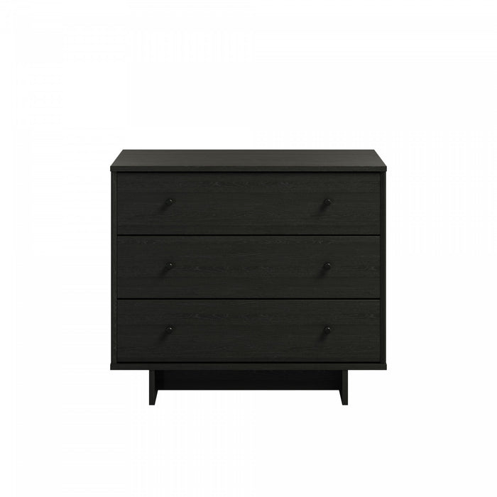 Prepac Finnley 3-Drawer Nightstand - Black Oak