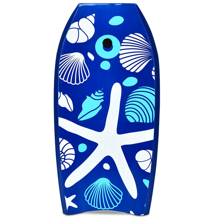 Goplus 33'' Lightweight Super Bodyboard Surfing W/leash Eps Core Boarding Ixpe Starfish