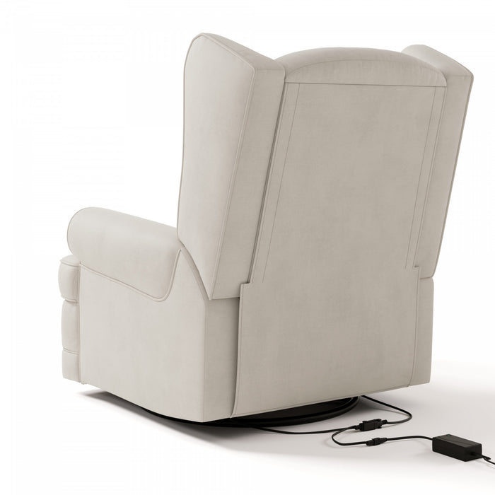 Storkcraft Serenity Wingback Upholstered Recliner Glider - Ivory