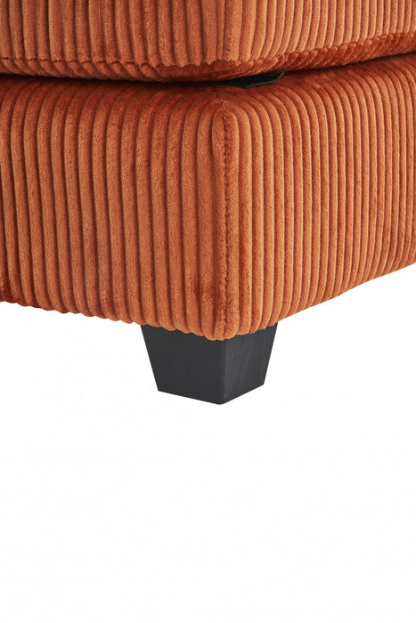 Liam 46.9\" Modern indoor corduroy sofa with 2 soft cushions ,Orange Sofa
