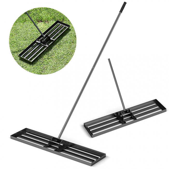 Costway Lawn Leveling Rake 42\" X 10\" Heavy Duty Level Lawn Tool For Garden Backyard/lawn Black