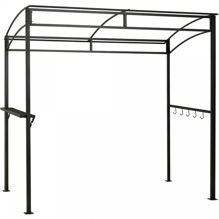 7'x4.5' Grill Gazebo Outdoor Patio Garden Bbq Canopy Shelter Storage Hook Brown