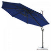 Costway 11ft Patio Offset Umbrella Cantilever Rotation Aluminum Tilt Cross Base Navy