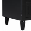 U_Style 28 Inch Painted Nightstand with 3 Smooth-Glide Drawers and Rubberwood Legs, Black | U_Style Table de Nuit Peinte 28 po avec 3 Tiroirs a Glissiere Douce et Pieds en Bois de Caoutchouc, Noir