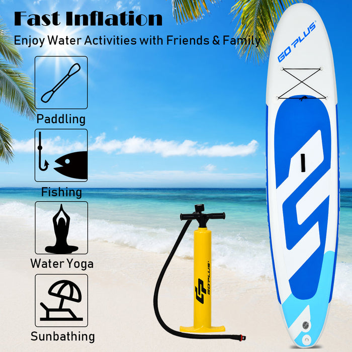Goplus 11' Inflatable Stand Up Paddle Board Surfboard Water Sport All Skill Level W/bag
