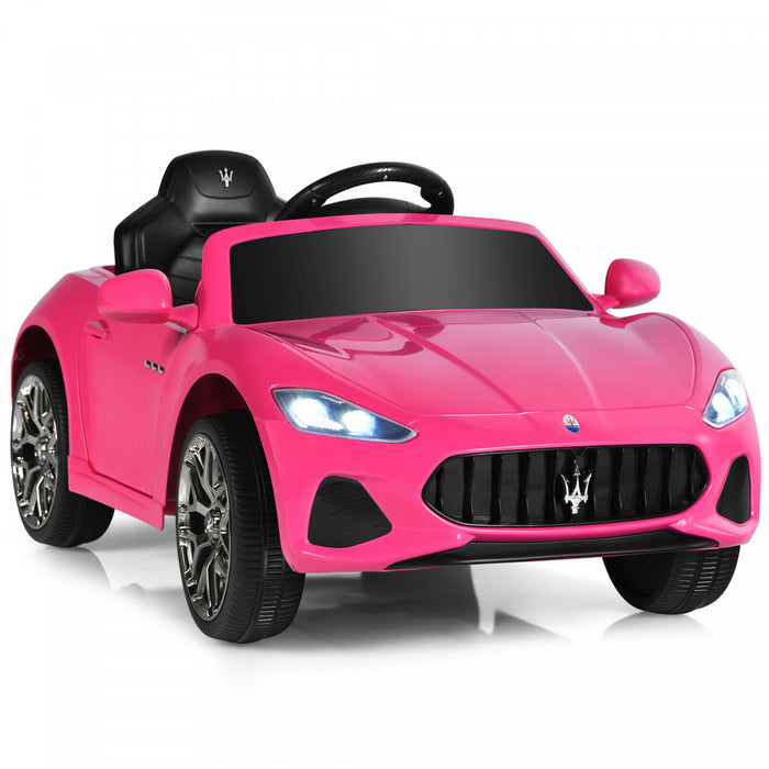 12v Kids Ride On Car Maserati Grancabrio Licensed W/ Remote Control& Lights Pink