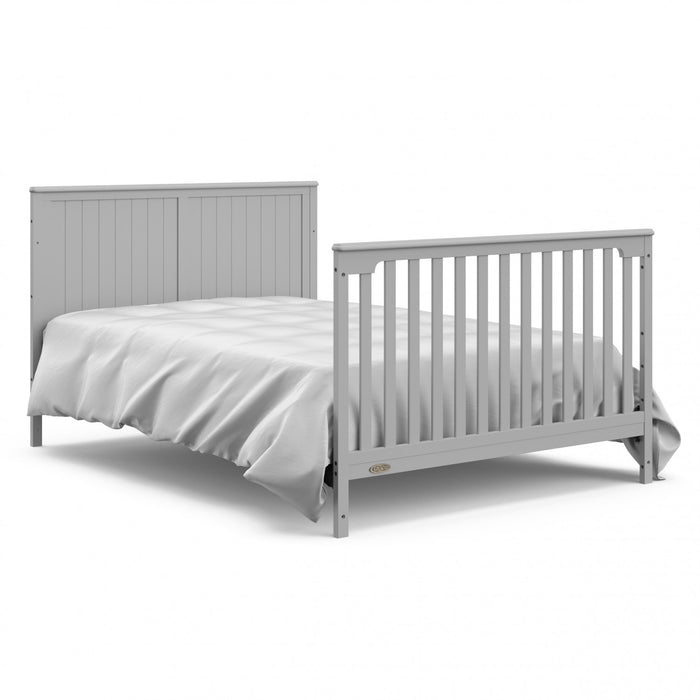 Graco Hadley 5-in-1 Convertible Crib and Changer with Drawer - Pebble Gray