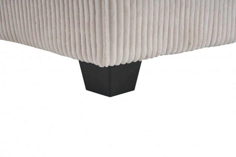 Liam 46.9\" Modern indoor corduroy sofa with 2 soft cushions ,White Sofa