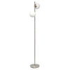 Liam Modern 2 Light Floor Lamp, Brushed Nickel, 66"H | Liam Lampadaire moderne a 2 lumieres, Nickel brosse, 66 po H