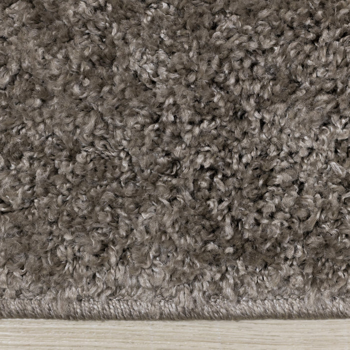 Brooklyn Dark Taupe Shag Area Rug - 5'3\" x 7'7\"