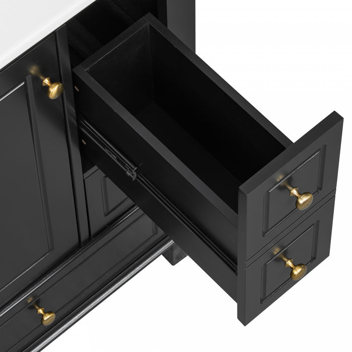 Sophia 24\" Bathroom Vanity with Ceramic Sink, Black