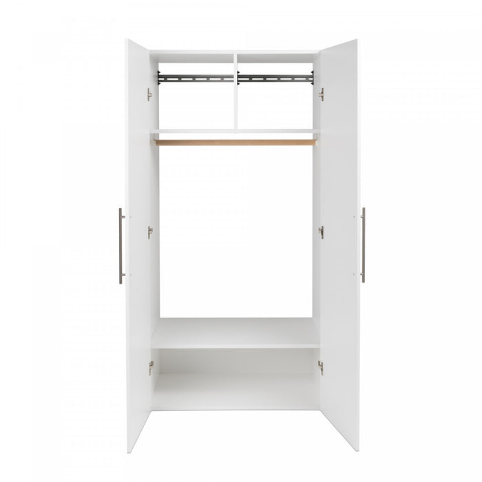 Hangups 2-shelf Wardrobe Storage Cabinet - White