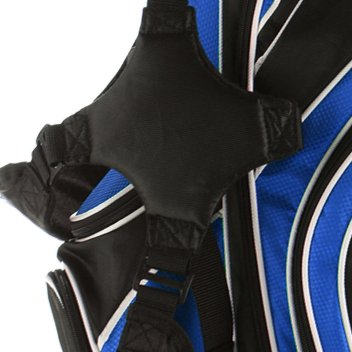 Costway Golf Stand Cart Bag Club W/6 Way Divider Carry Organizer Pockets Storage Blue