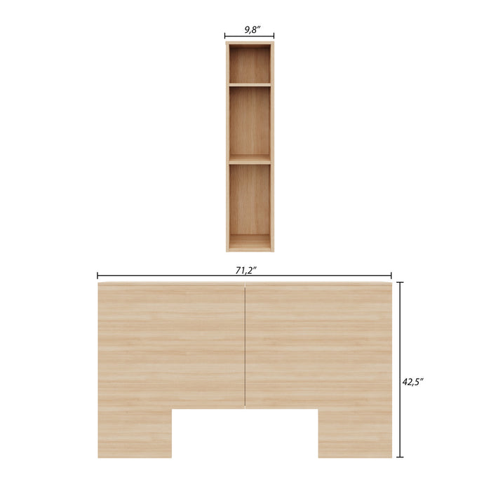 Nordika Marconi Queen Headboard - Natural Blonde Oak