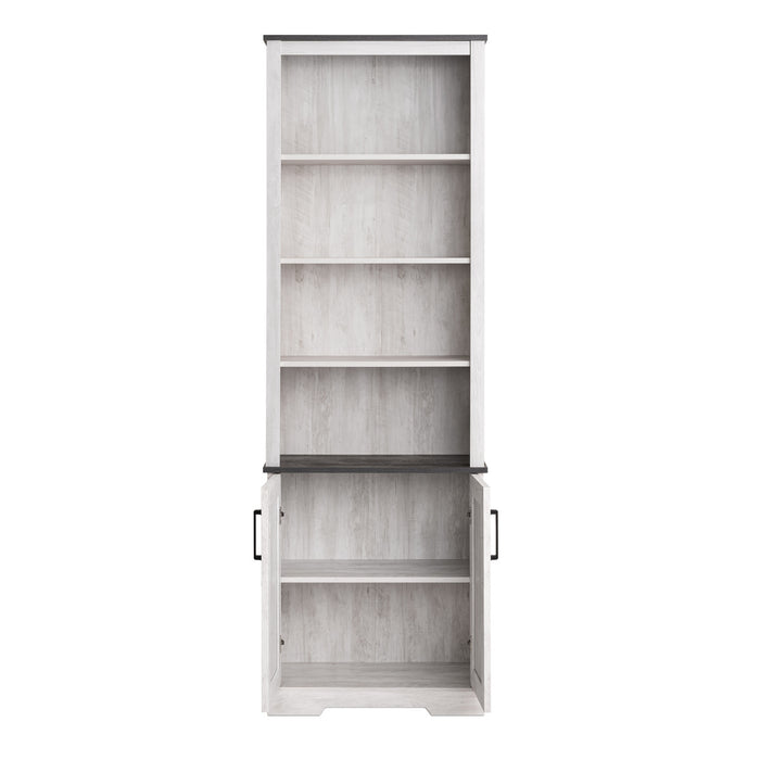 Prepac Rustic Ridge Bookcase - Washed White