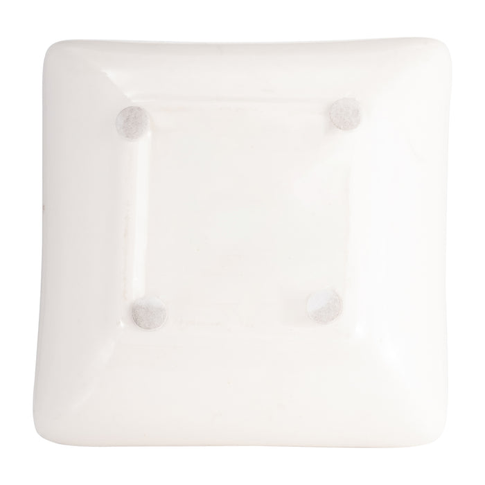 Porcelain Square Cat Ring Holder - White and Gold