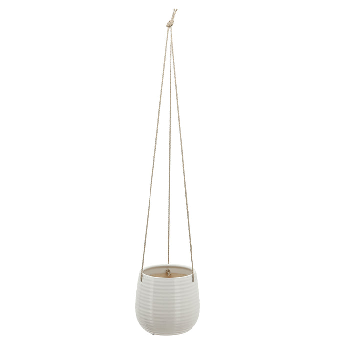 Ceramic 6\" Hanging Planter - White