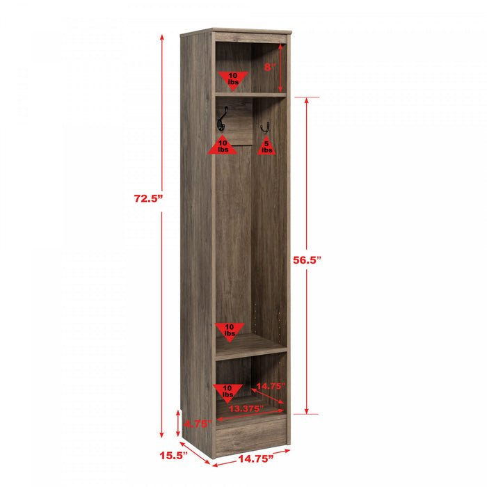 Narrow Entryway Organizer - Drifted Grey