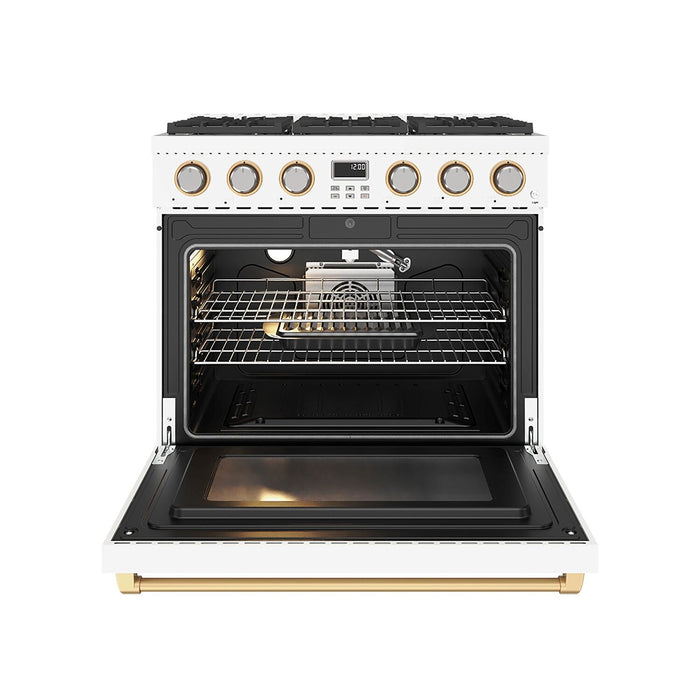Thor Kitchen 6.1 Cu. Ft. Contemporary Professional Built-In Gas Range - White - ARG36W
