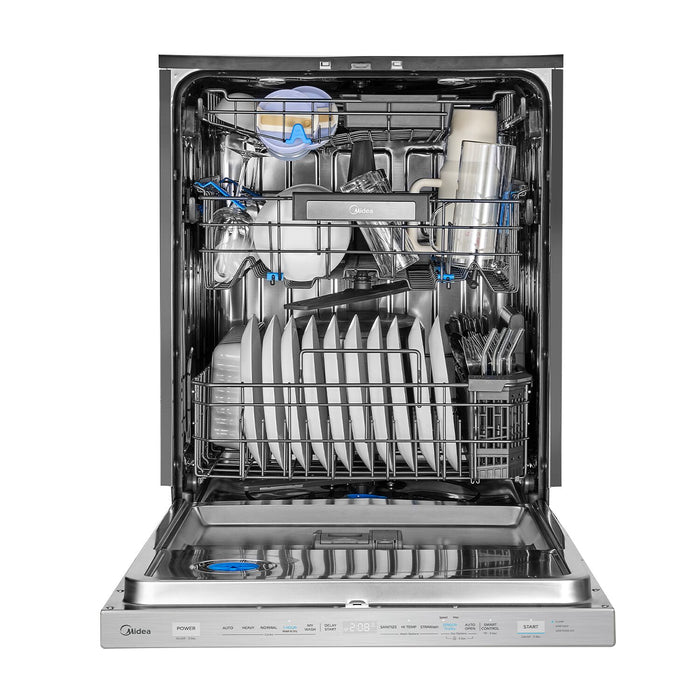 Midea 24\" Top Control Dishwasher with Sensor TruDry™ - Stainless Steel - MDT24P7CST