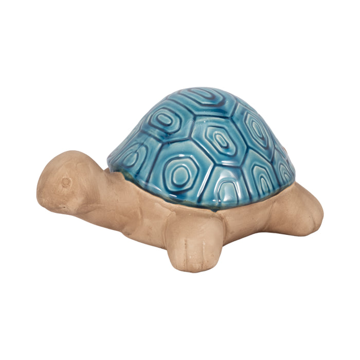 Ceramic 13\" Tortoise - Turquoise