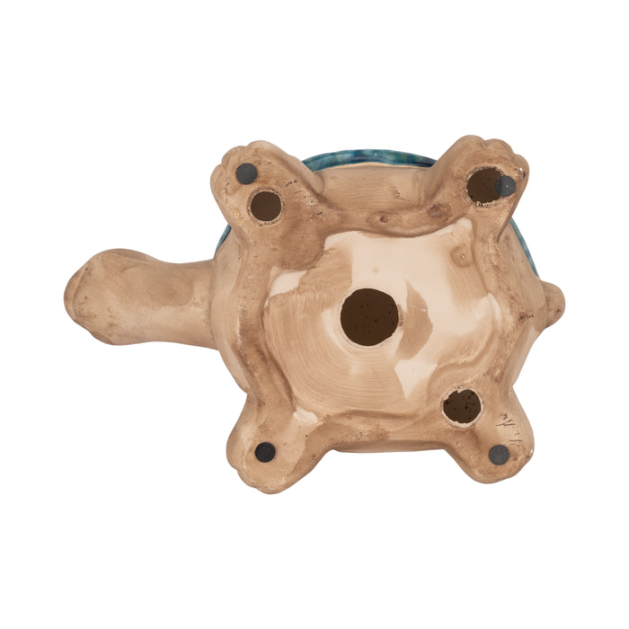 Ceramic 13\" Tortoise - Turquoise