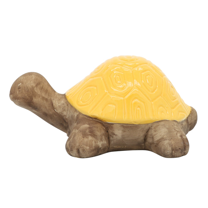 Ceramic 13\" Tortoise - Yellow