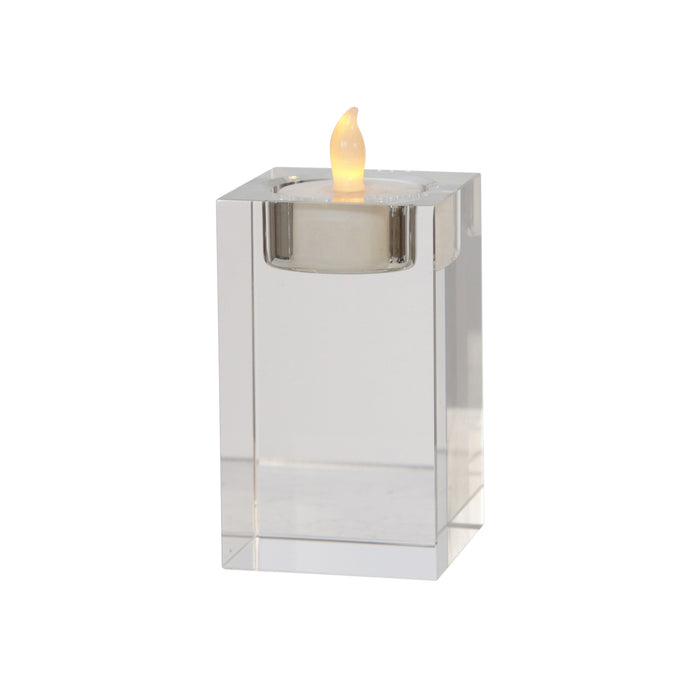 Glass 4\" Candle Holder