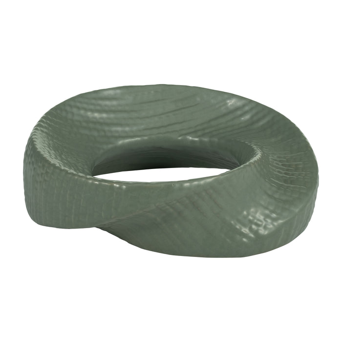Ceramic Round 10\" Tabletop Decor - Green