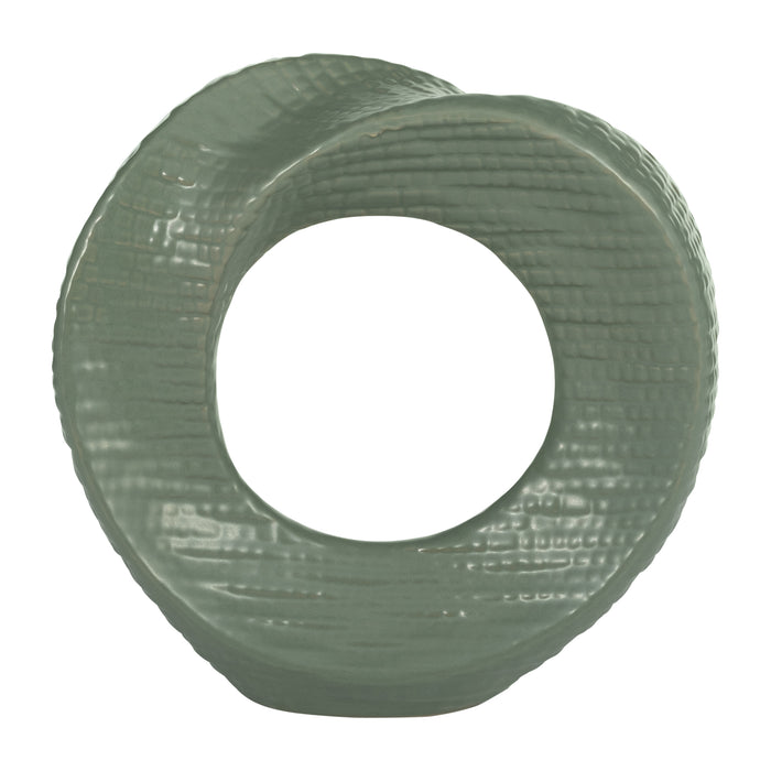 Ceramic Round 10\" Tabletop Decor - Green
