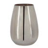 Glass 8\" Metallic Vase - Silver