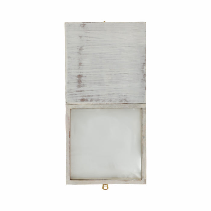 Wood 8\" x 8\" Tic Tac Toe - White