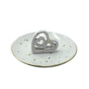 Ceramic Cut-Out Hearts Trinket Tray - White