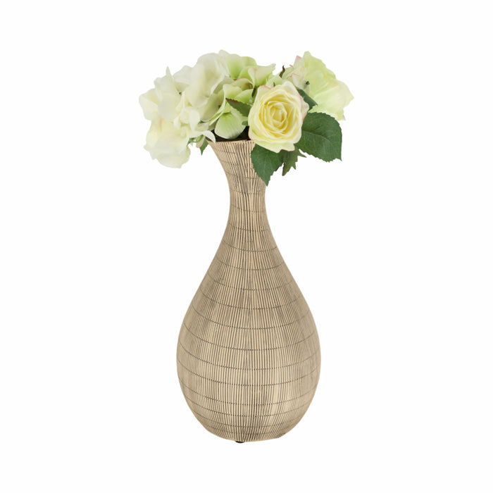 Ceramic 13\" Sorori Vase - Beige