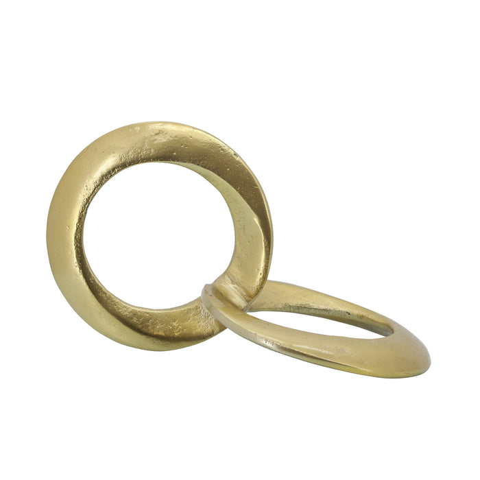 Metal 11\" Circle Links - Gold