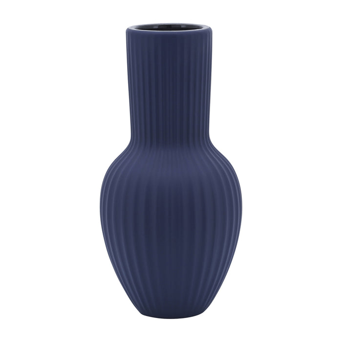 Ceramic 11\" Bouquet Vase - Navy